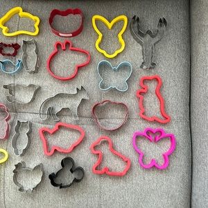 Variety of animal cookie cutters
